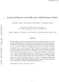 Cover page: Long-Lived Sleptons at the LHC and a 100 TeV Proton Collider