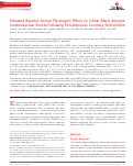 Cover page: Elevated Baseline Serum Fibrinogen: Effect on 2‐Year Major Adverse Cardiovascular Events Following Percutaneous Coronary Intervention