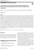 Cover page: “They Protect us as if they were our Mom” Masking Attitudes from Freelist Survey Data and Qualitative Interviews in San Diego School Communities