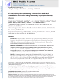 Cover page: Characterizing the relationship between flow-mediated vasodilation and radial artery tonometry in peripheral artery disease