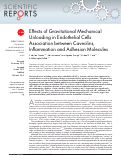 Cover page: Effects of gravitational mechanical unloading in endothelial cells: association between caveolins, inflammation and adhesion molecules.