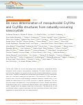 Cover page: De novo determination of mosquitocidal Cry11Aa and Cry11Ba structures from naturally-occurring nanocrystals