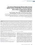 Cover page: Examining Phylogenetic Relationships Among Gibbon Genera Using Whole Genome Sequence Data Using an Approximate Bayesian Computation Approach