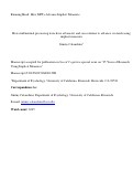 Cover page: How Multinomial Processing Trees Have Advanced, and Can Continue to Advance, Research Using Implicit Measures