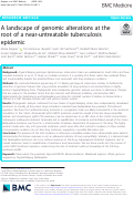Cover page: A landscape of genomic alterations at the root of a near-untreatable tuberculosis epidemic.
