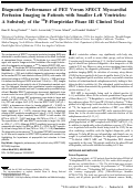 Cover page: Diagnostic Performance of PET Versus SPECT Myocardial Perfusion Imaging in Patients with Smaller Left Ventricles: A Substudy of the 18F-Flurpiridaz Phase III Clinical Trial