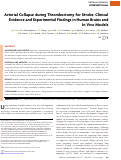Cover page: Arterial Collapse during Thrombectomy for Stroke: Clinical Evidence and Experimental Findings in Human Brains and In Vivo Models