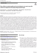 Cover page: Virus effects on plant quality and vector behavior are species specific and do not depend on host physiological phenotype