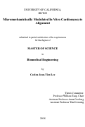 Cover page: Micromechanistically Modulated In Vitro Cardiomyocyte Alignment