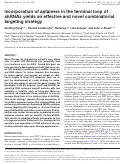 Cover page: Incorporation of aptamers in the terminal loop of shRNAs yields an effective and novel combinatorial targeting strategy