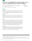 Cover page: Patterns of longitudinal cortical atrophy over 3 years in empirically derived MCI subtypes.