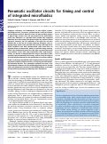 Cover page: Pneumatic oscillator circuits for timing and control of integrated microfluidics