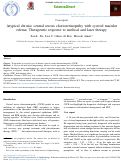 Cover page: Atypical chronic central serous chorioretinopathy with cystoid macular edema: Therapeutic response to medical and laser therapy