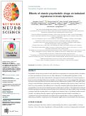 Cover page: Effects of classic psychedelic drugs on turbulent signatures in brain dynamics.