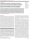 Cover page: Satellite-based estimates of decline and rebound in China’s CO2 emissions during COVID-19 pandemic