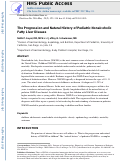 Cover page: The Progression and Natural History of Pediatric Nonalcoholic Fatty Liver Disease