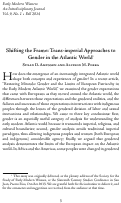 Cover page: Shifting the Frame: Trans-imperial Approaches to Gender in the Atlantic World