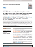 Cover page: Diet and Health-related Quality of Life Among Men on Active Surveillance for Early-stage Prostate Cancer: The Men’s Eating and Living Study (Cancer and Leukemia Group 70807 [Alliance])