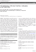 Cover page: The Epidemiology of Revision Total Knee Arthroplasty in the United States