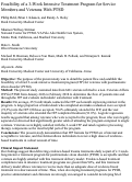 Cover page: Feasibility of a 3-Week Intensive Treatment Program for Service Members and Veterans With PTSD