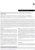 Cover page: Estimating national and subnational nutrient intake distributions of global diets.