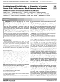 Cover page: Contributions of Social Factors to Disparities in Prostate Cancer Risk Profiles among Black Men and Non-Hispanic White Men with Prostate Cancer in California.