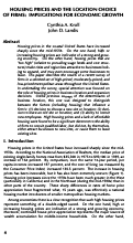 Cover page: Housing Prices and the Location Choice of Firms: Implications for Economic Growth