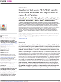 Cover page: Development of canine PD-1/PD-L1 specific monoclonal antibodies and amplification of canine T cell function