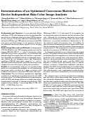 Cover page: Determination of an optimized conversion matrix for device independent skin color image analysis