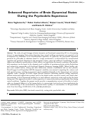 Cover page: Enhanced repertoire of brain dynamical states during the psychedelic experience