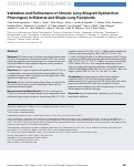 Cover page: Validation and Refinement of Chronic Lung Allograft Dysfunction Phenotypes in Bilateral and Single Lung Recipients