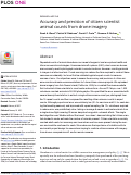 Cover page: Accuracy and precision of citizen scientist animal counts from drone imagery.