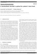 Cover page: A standardized checklist is optimal for patients’ chart check