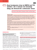 Cover page: Clonal hematopoiesis driven by DNMT3A and TET2 mutations: role in monocyte and macrophage biology and atherosclerotic cardiovascular disease.