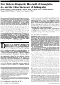 Cover page: New Diabetes Diagnostic Threshold of Hemoglobin A1c and the 3-Year Incidence of Retinopathy