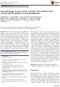 Cover page: Neurophysiology of space travel: energetic solar particles cause cell type-specific plasticity of neurotransmission