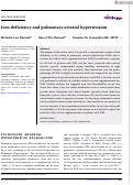 Cover page: Iron deficiency and pulmonary arterial hypertension