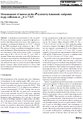 Cover page: Measurement of masses in the system by kinematic endpoints in pp collisions at