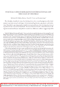 Cover page: Interdisciplinary Perspectives on International Law and International Relations: The State of the Art. Edited by Jeffrey L. Dunoff and Mark A. Pollack. Cambridge, New York: Cambridge University Press, 2013. Pp. xv, 680. Index. $125, cloth; $44.99, paper.