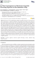 Cover page: In Vitro Consequences of Electronic-Cigarette Flavoring Exposure on the Immature Lung