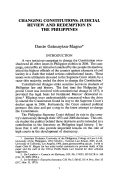 Cover page: Changing Constitutions: Judicial Review and Redemption in the Philippines