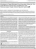 Cover page: Simultaneous Target-Mediated Drug Disposition (TMDD) Model for Two Small-Molecule Compounds Competing for Their Pharmacological Target: Soluble Epoxide Hydrolase