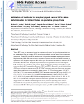 Cover page: Validation of Methods for Oropharyngeal Cancer HPV Status Determination in US Cooperative Group Trials