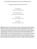 Cover page: Increasing Engagement and Oral Language Skills of ELLs through the Arts in the Primary Grades