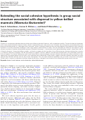 Cover page: Extending the social cohesion hypothesis: is group social structure associated with dispersal in yellow-bellied marmots (Marmota flaviventer)?