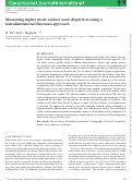 Cover page: Measuring higher mode surface wave dispersion using a transdimensional Bayesian approach