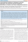 Cover page: Transcriptional Profiling in Pathogenic and Non-Pathogenic SIV Infections Reveals Significant Distinctions in Kinetics and Tissue Compartmentalization