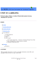 Cover page of Unit 15: Labeling