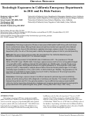 Cover page of Toxicologic Exposures in California Emergency Departments in 2011 and Its Risk Factors