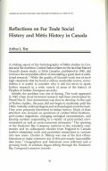 Cover page: Reflections on Fur Trade Social History and Metis History in Canada